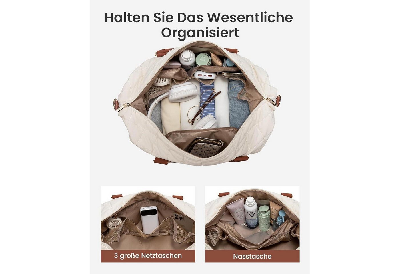 LuxusKollektion Weekender Große Damen Reisetasche mit Bild 2