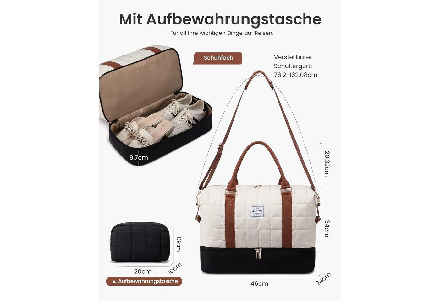 LuxusKollektion Weekender Große Damen Reisetasche mit Bild 4