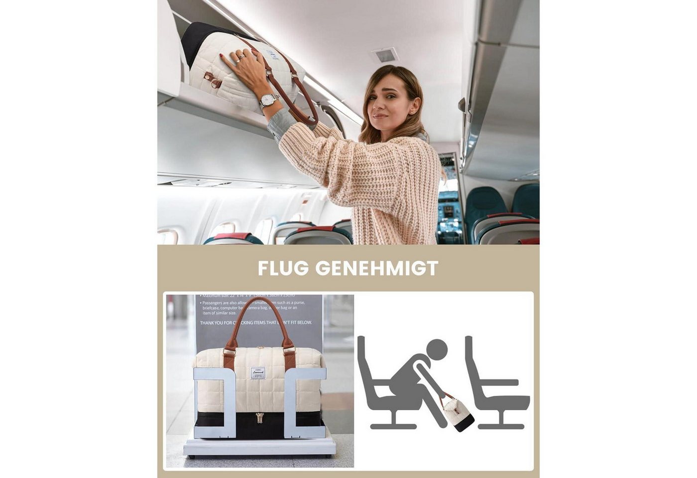 LuxusKollektion Weekender Große Damen Reisetasche mit Bild 5