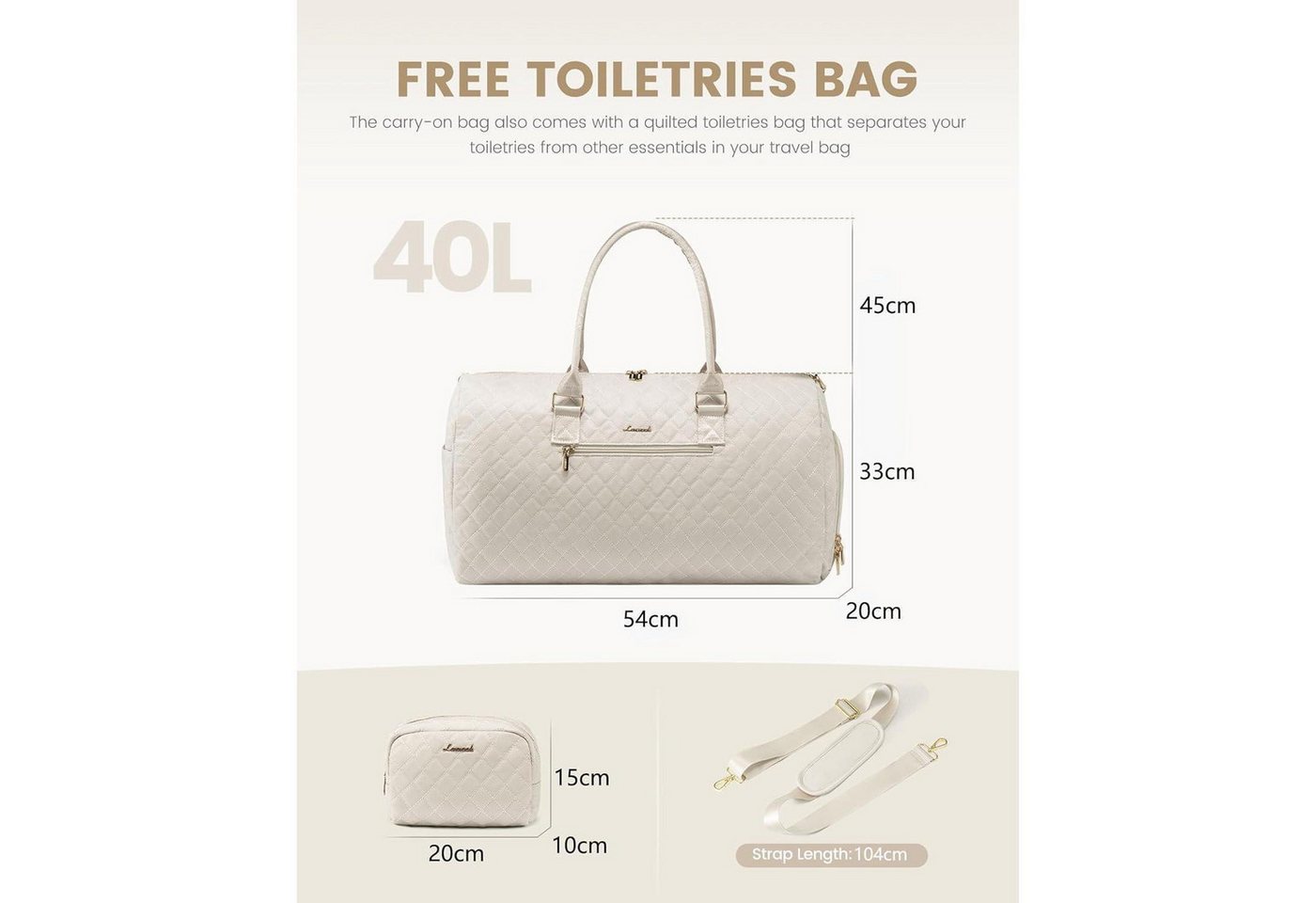 LuxusKollektion Reisetasche Sporttasche Weekender Damen mit Schuhfach Bild 4