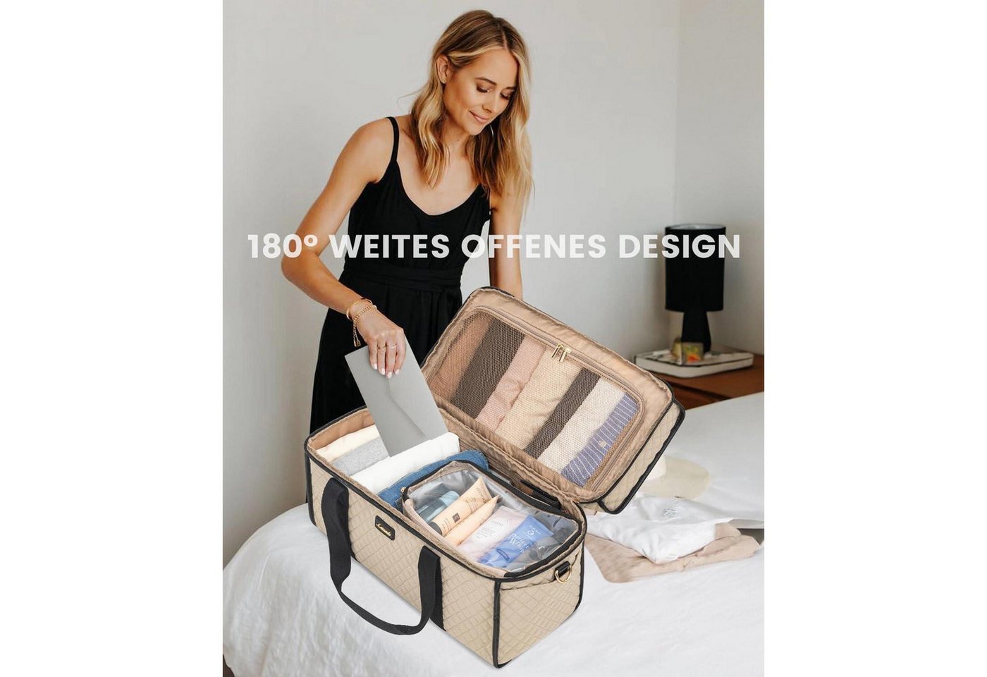 LuxusKollektion Weekender Reisetasche Weekender Damen Groß Wasserdicht Handgepäck Flugzeug Sport Bild 5
