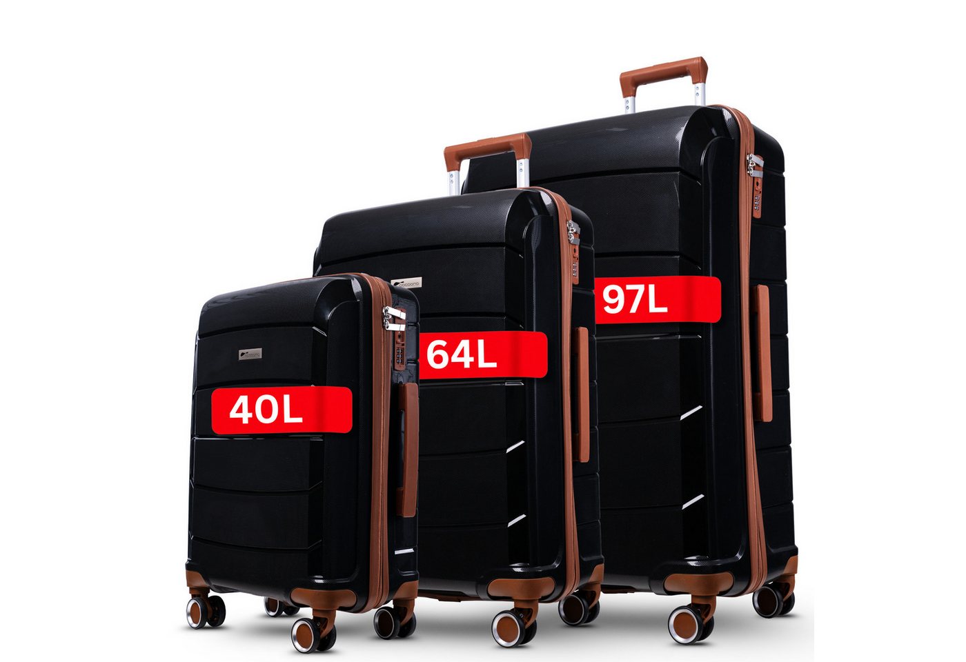cocoono Hartschalen-Trolley Graz Hartschalenkoffer Trolley – M/L/XL/3er Set, TSA Schloss, Rollen
