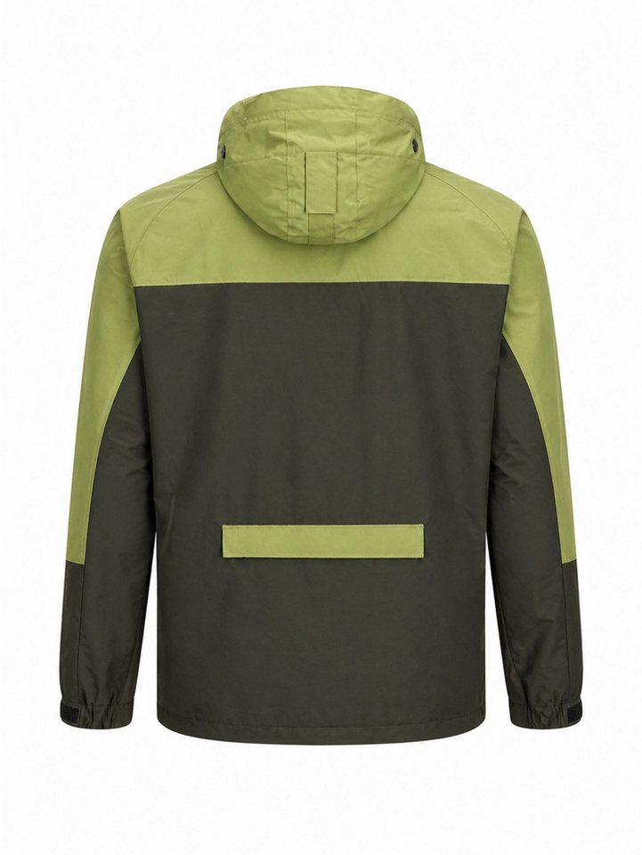 Weit & Breit Handelsgesellschaft mbH Trekkingjacke Herren Outdoor Discovery Trekkingjacke Grün 48 (Einzelartike, 1-St., Ooutdoorjacke) Unterarmbelüftung,versiegelte Nähte, reflektierende Elemente, Kapuze