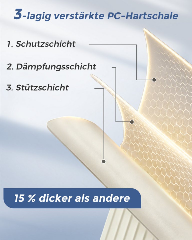 KONO Koffer Hartschalenkoffer, Reisekoffer aus PC mit Aluminium-Rahmen Bild 5