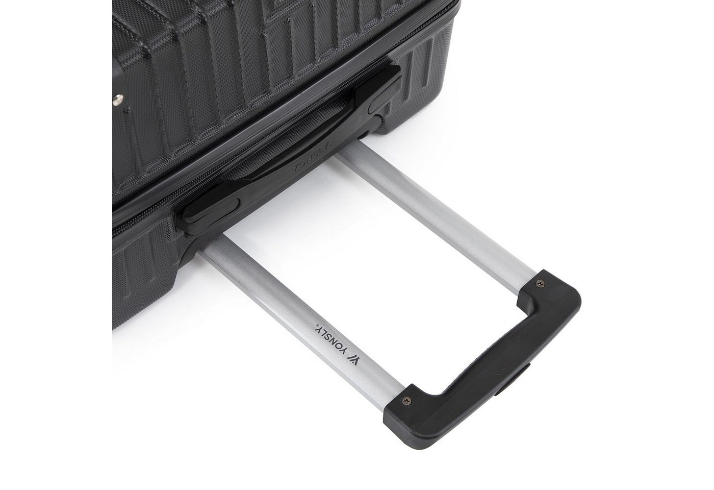 YONSLY Trolleyset Kofferset Reisekoffer Hartschale Trolley Set, 4 Rollen, (Hartschalenkoffer Set, M, L & XL), ABS Material, 360° Rollen, Zahlenschloss und weicher Griff Bild 3