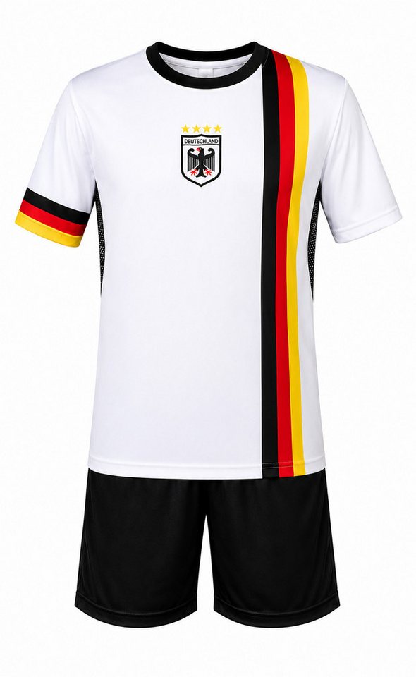 Fashion Boy Fußballtrikot Fussball Fan Set Deutschland Germany Trikot + Shorts, JS112 (Set, T-Shirt + Shorts) Bild 2