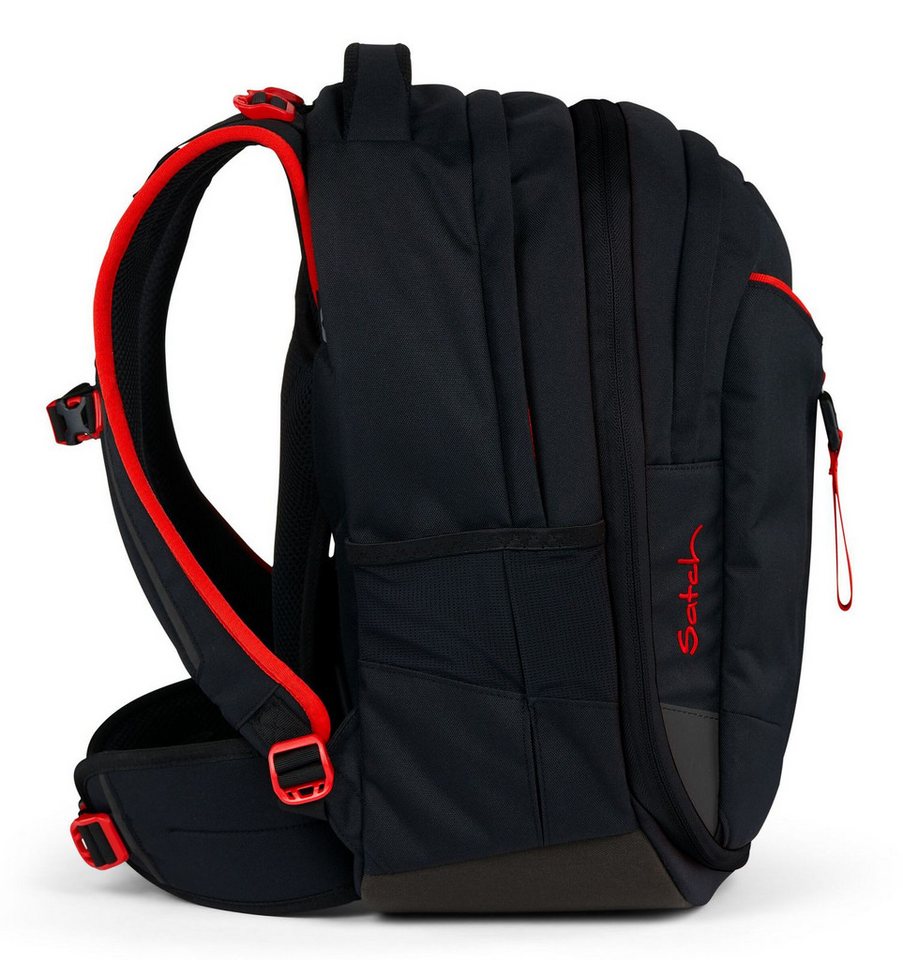Satch Schulranzen Schulrucksack MATCH Fire Phantom, Kollektion 2024 (1 Stück), Laptop-Fach, Your-Size-System, Schulranzen