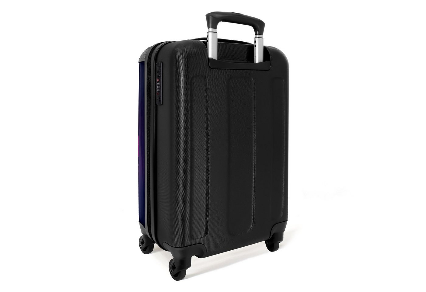 NoBoringSuitcases.com© Kinderkoffer Fußball in blauer Neonfarbe 55x35x20cm, 4 Rollen, Kinder Koffer Klein, Trolley Handgepäck, Reisekoffer Bild 5