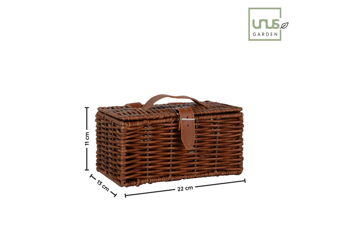 UNUS GARDEN Fahrradkorb Korb in weidenoptik Fahrradkorb KLEIN für vorne (Braun 11x22x13cm (HxBxT), für Handy, Portemonnaie oder Sonnenbrille Bild 2