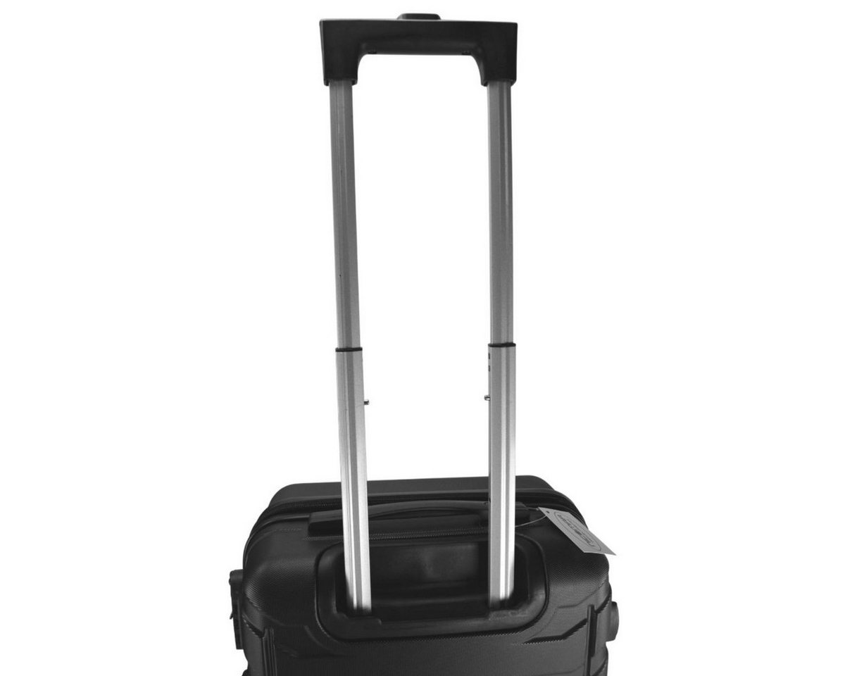 EXPO-Börse GmbH Hartschalen-Trolley Hartschalenkoffer Kunststoff Trolley rollbar Reisekoffer mit Schloss, 360° drehbar