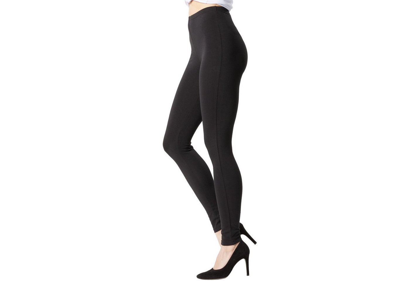 dressforfun Leggings Enghose, Für viele Outfits & Auftritte, Einfarbige Leggings für (Stretchhose, Konfektionsgröße XXL in schwarz) Dehnbares und strapazierfähiges Material, Elastischer Gummibund Bild 2