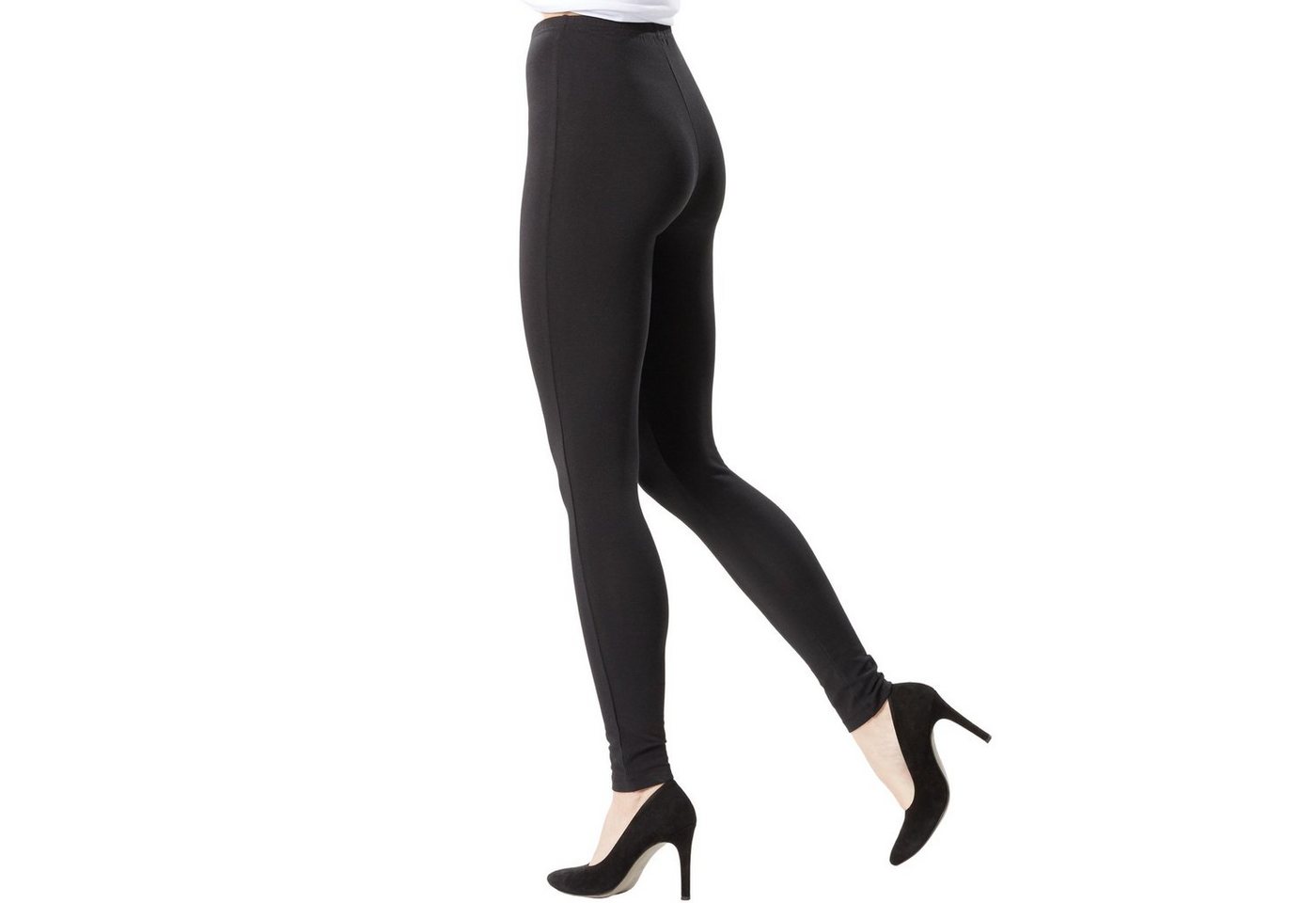 dressforfun Leggings Enghose, Für viele Outfits & Auftritte, Einfarbige Leggings für (Stretchhose, Konfektionsgröße XXL in schwarz) Dehnbares und strapazierfähiges Material, Elastischer Gummibund Bild 5