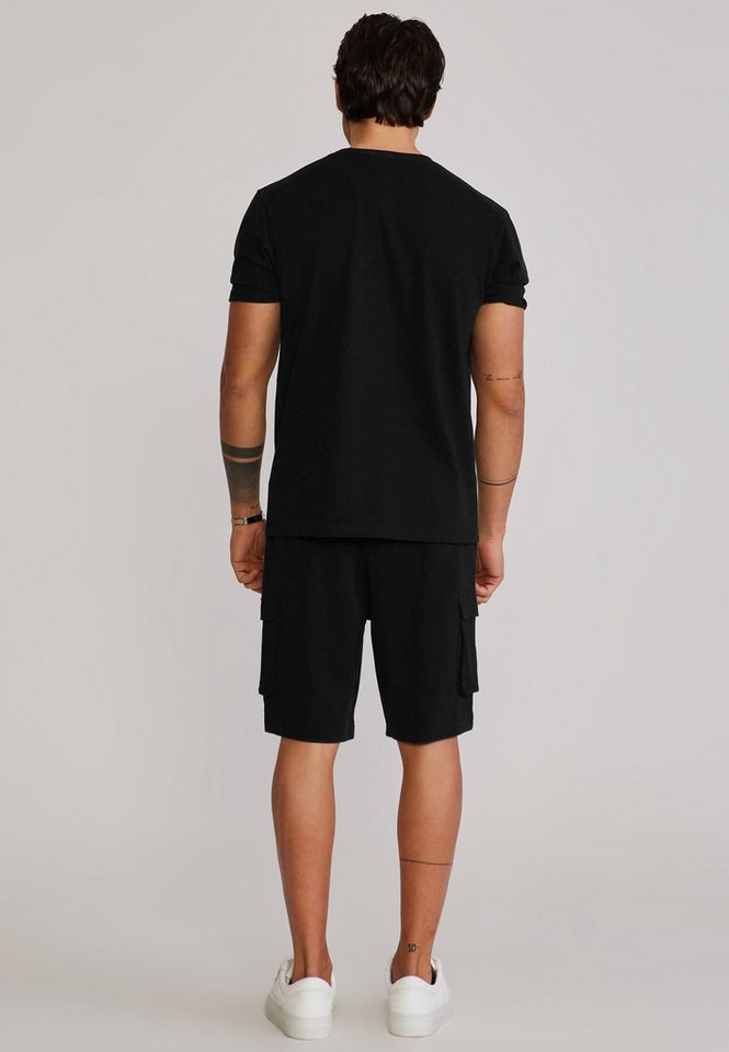 Siksilk Sweatanzug SikSilk Herren Schwarz T-Shirt and Shorts Set Bild 2