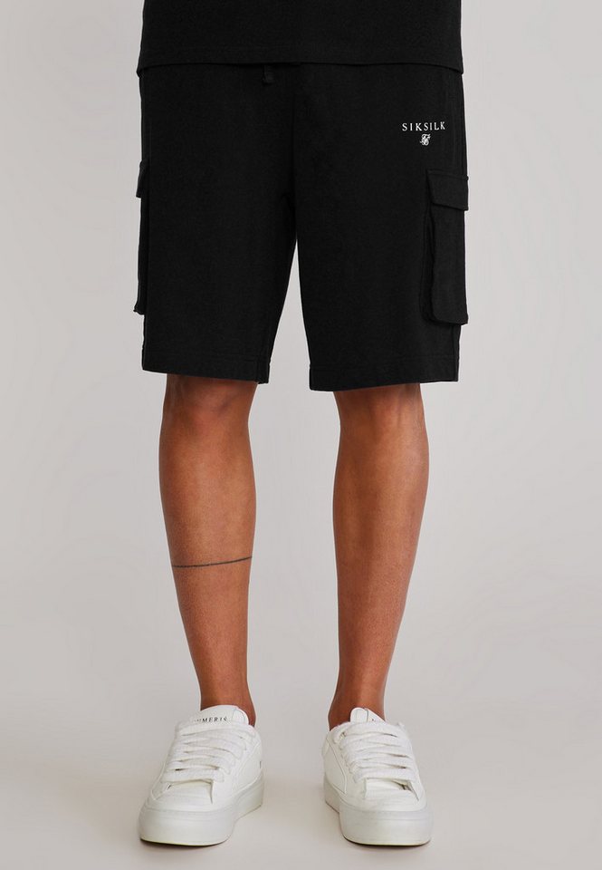 Siksilk Sweatanzug SikSilk Herren Schwarz T-Shirt and Shorts Set Bild 4