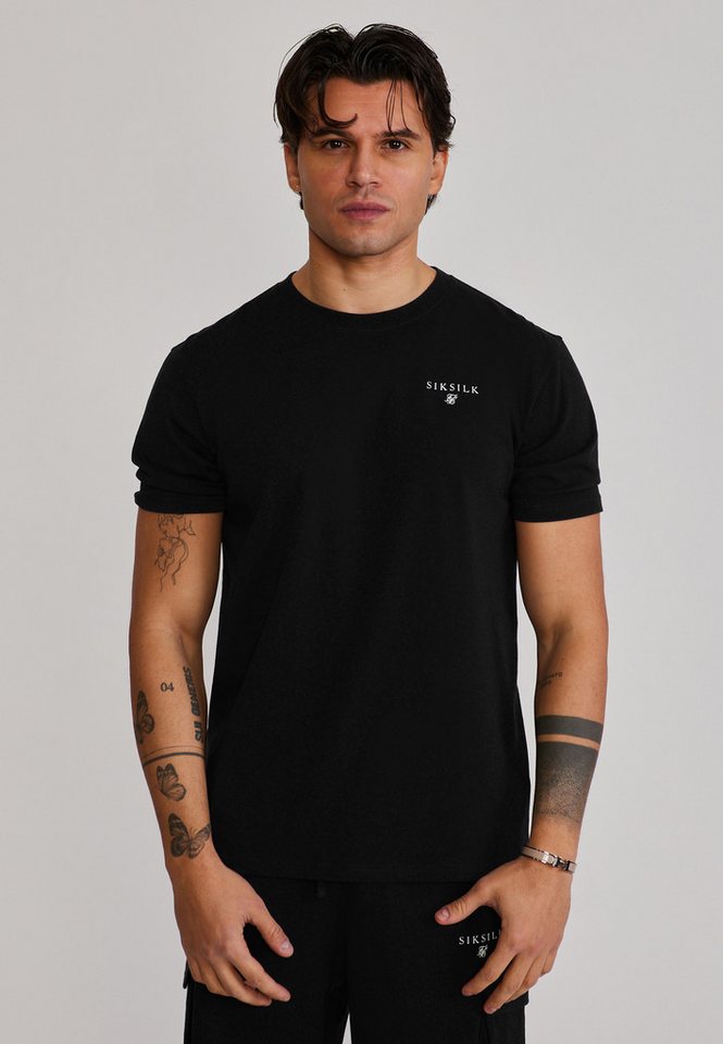 Siksilk Sweatanzug SikSilk Herren Schwarz T-Shirt and Shorts Set Bild 5