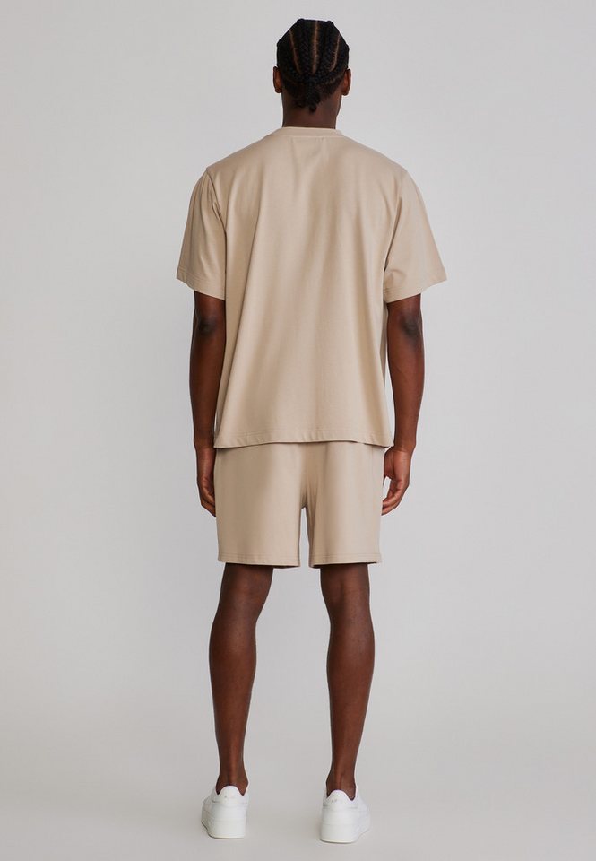 Siksilk Sweatanzug SikSilk Herren Beige T-Shirt and Shorts Set