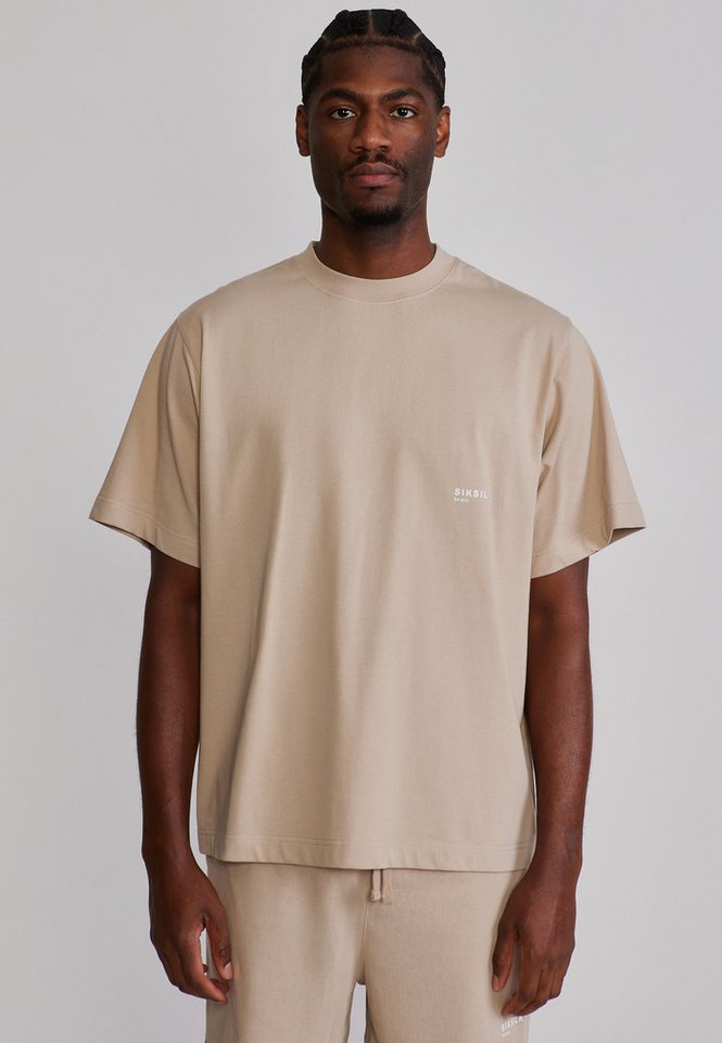 Siksilk Sweatanzug SikSilk Herren Beige T-Shirt and Shorts Set Bild 3