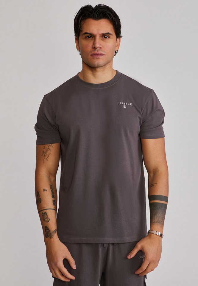 Siksilk Sweatanzug SikSilk Herren Braun T-Shirt and Shorts Set