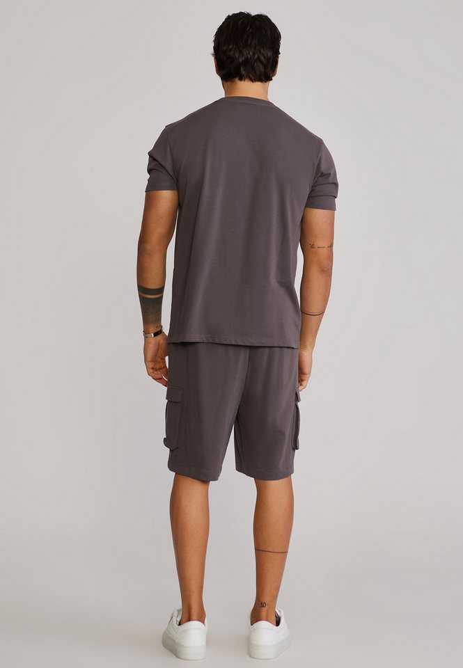 Siksilk Sweatanzug SikSilk Herren Braun T-Shirt and Shorts Set Bild 4