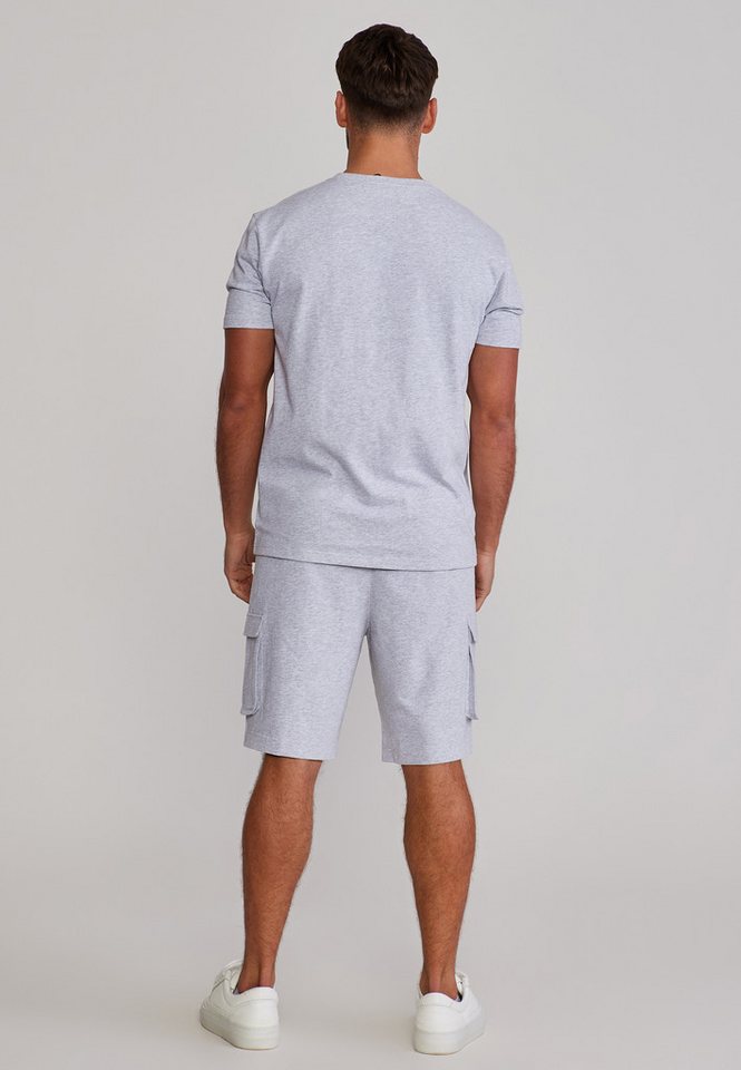 Siksilk Sweatanzug SikSilk Herren Grau Marl T-Shirt and Shorts Set