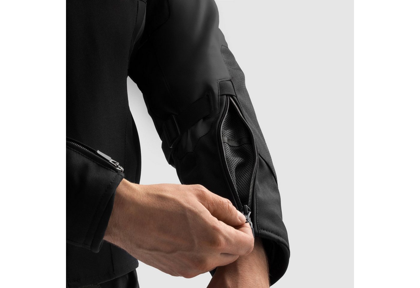 Rebelhorn Motorradjacke Borg 2 wasserdichte Motorrad Textiljacke Rückenprotektor enthalten,Verbindungsreißverschluss,Ellenbogenpro