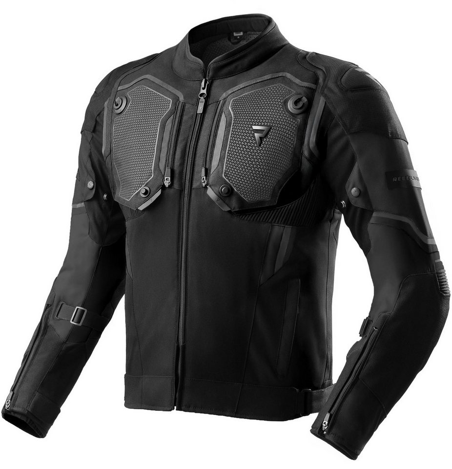Rebelhorn Motorradjacke Borg 2 wasserdichte Motorrad Textiljacke Rückenprotektor enthalten,Verbindungsreißverschluss,Ellenbogenpro Bild 2