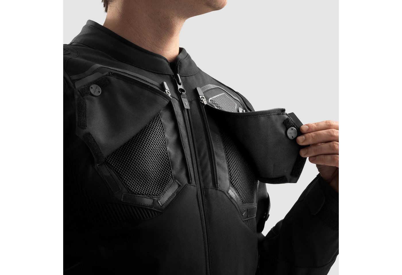 Rebelhorn Motorradjacke Borg 2 wasserdichte Motorrad Textiljacke Rückenprotektor enthalten,Verbindungsreißverschluss,Ellenbogenpro Bild 3