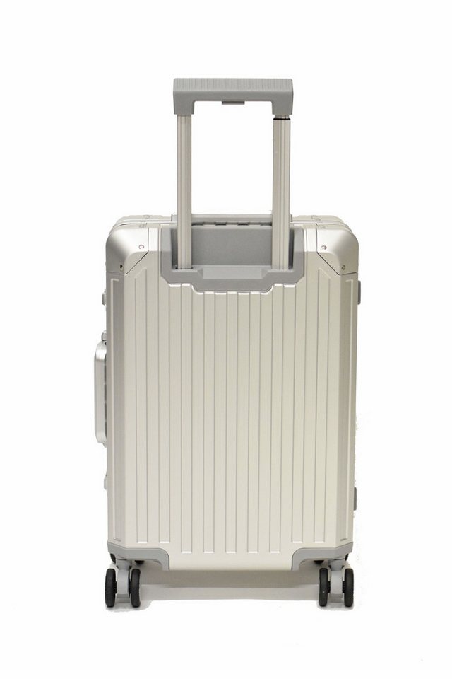 Zimmert Leather Koffer T-257, Aluminium Trolley Silber 4 Rollen TSA S M L Bild 3