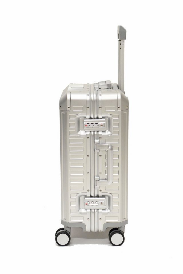 Zimmert Leather Koffer T-257, Aluminium Trolley Silber 4 Rollen TSA S M L Bild 4