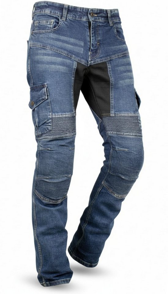 MDM Motorradhose Herren Motorrad Jeans mit Protektoren, Cargo Biker Hose Bild 4