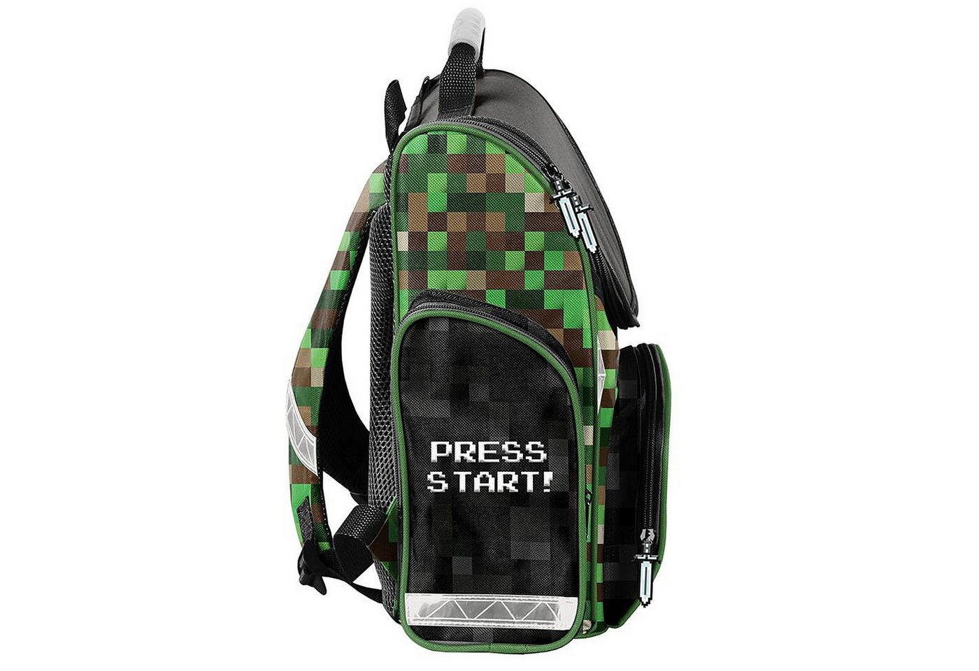 PASO Schulrucksack Mega-Set XXL (Schulset, 8-tlg), Pixels, 8-tlg. Set Schulranzen-Set Für Jungen Klasse 1–4 Bild 5