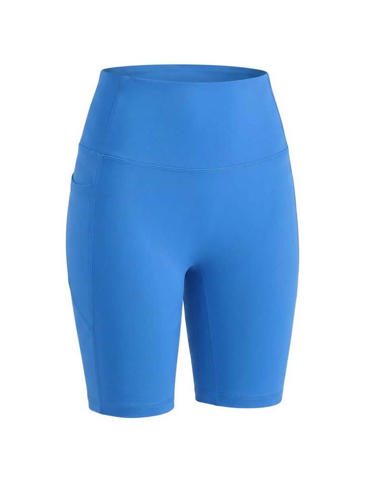FemmeTone Radlerhose High Waist Biker Shorts – Damen Sporthose mit Tasche Elastische kurze Leggings – Fitnesshose für Training, Yoga & Workout Bild 3