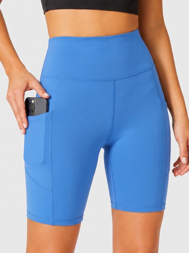 FemmeTone Radlerhose High Waist Biker Shorts – Damen Sporthose mit Tasche Elastische kurze Leggings – Fitnesshose für Training, Yoga & Workout Bild 4