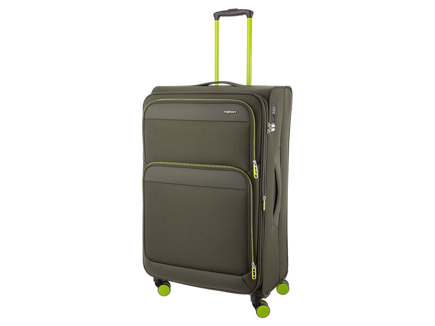 Franky Weichgepäck-Trolley Koffer Gr. L Reisegepäck T27-F Spinner 75er, 4 Doppellenkrollen Rollen, Dehnfalte TSA Schloss Bild 2
