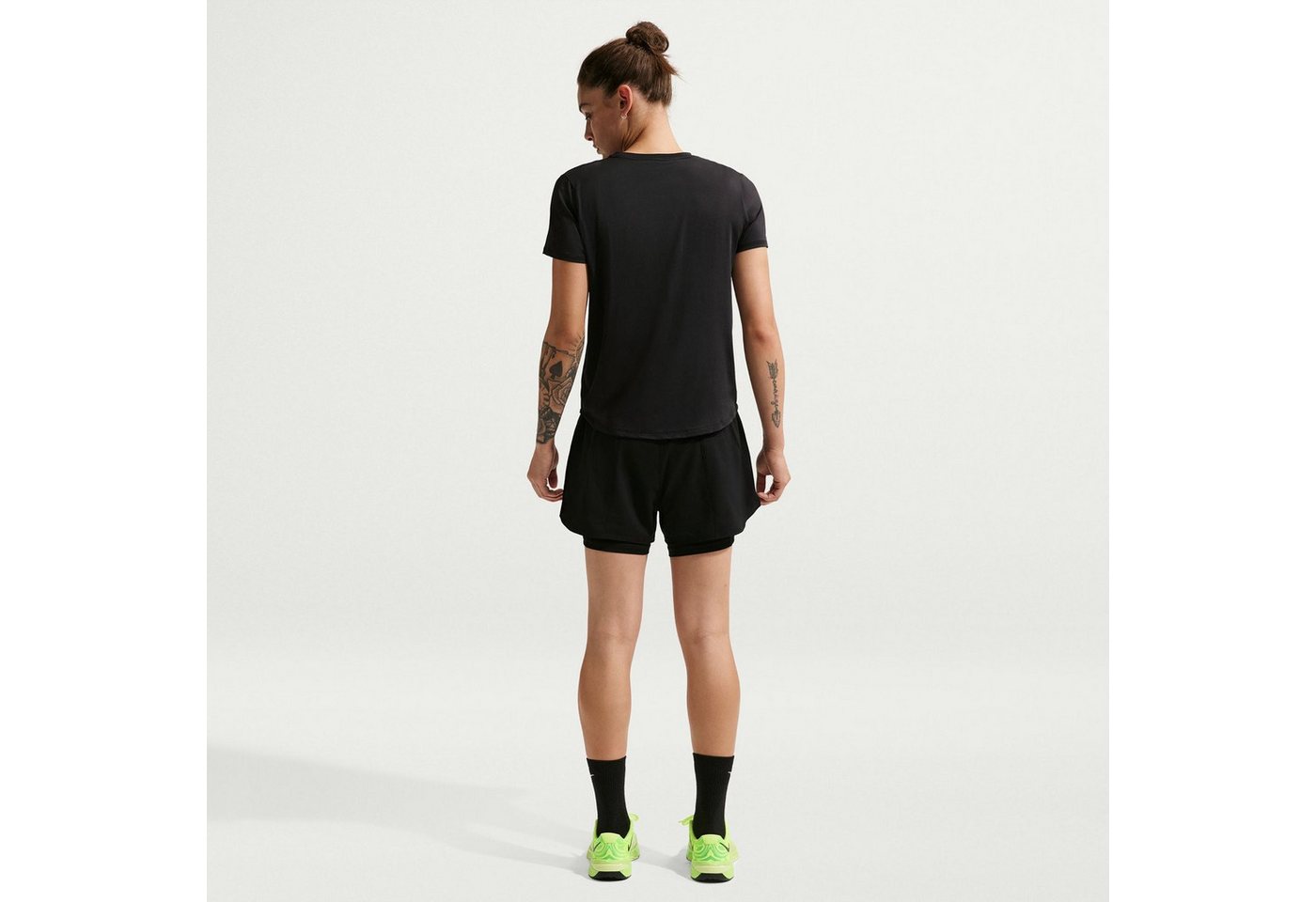 Nike Sporthose W NK ONE DF HR 3IN 2N1 SHORT BLACK/WHITE Bild 2