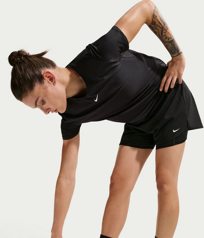 Nike Sporthose W NK ONE DF HR 3IN 2N1 SHORT BLACK/WHITE Bild 4