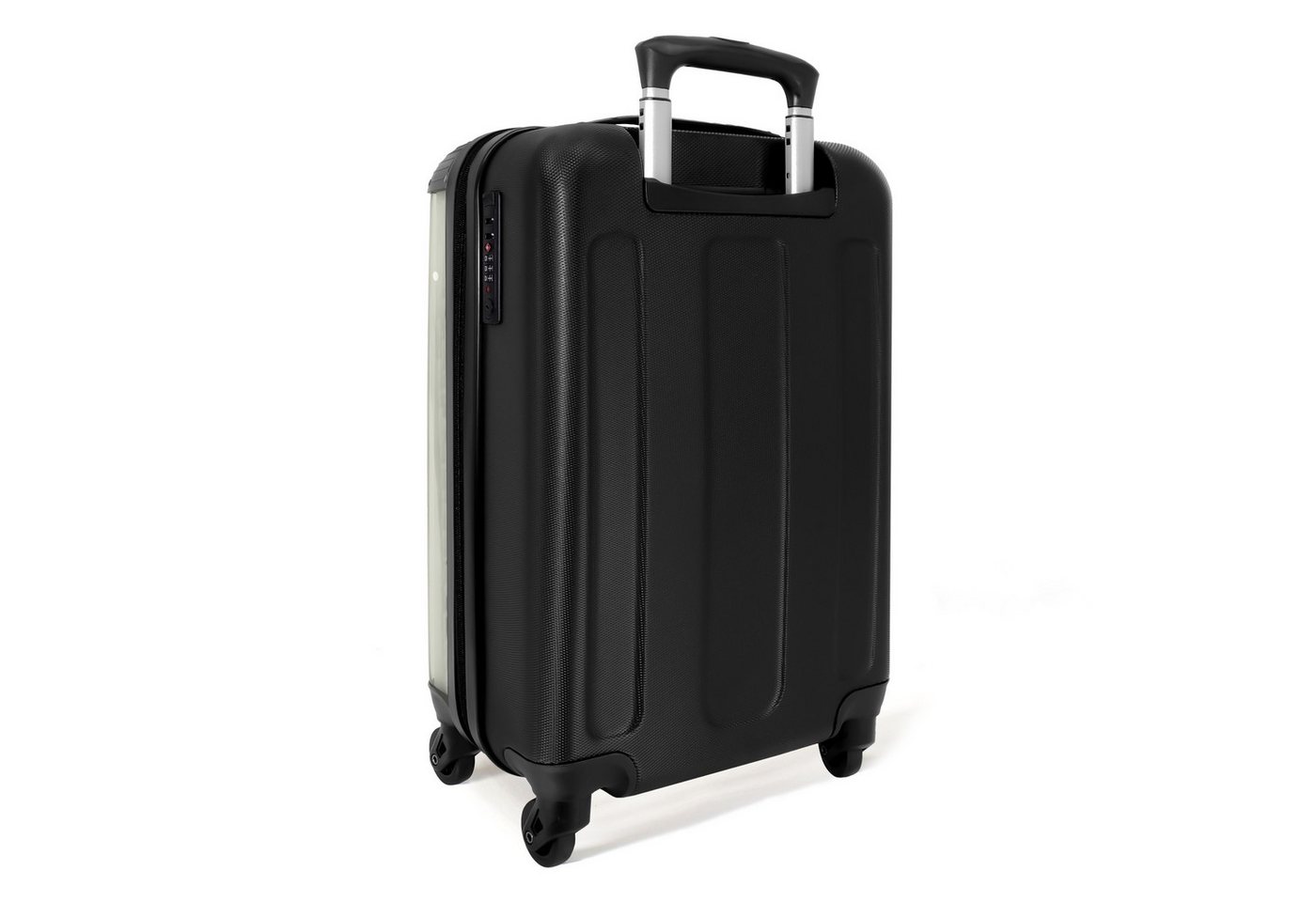 NoBoringSuitcases.com© Kinderkoffer Fuchs und Kaninchen umgeben von grünen Blättern und Punkten 55x35x20cm, 4 Rollen, Kinder Koffer Klein, Trolley Handgepäck, Reisekoffer Bild 2