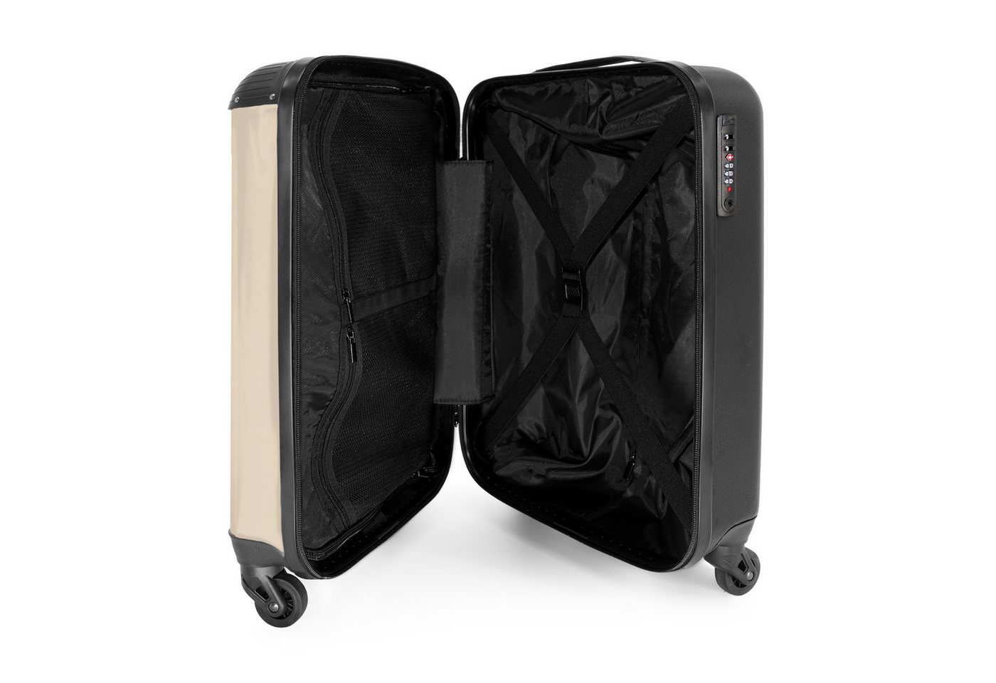 NoBoringSuitcases.com© Kinderkoffer Kätzchen in Beige und Weiß 55x35x20cm, 4 Rollen, Kinder Koffer Klein, Trolley Handgepäck, Reisekoffer Bild 5