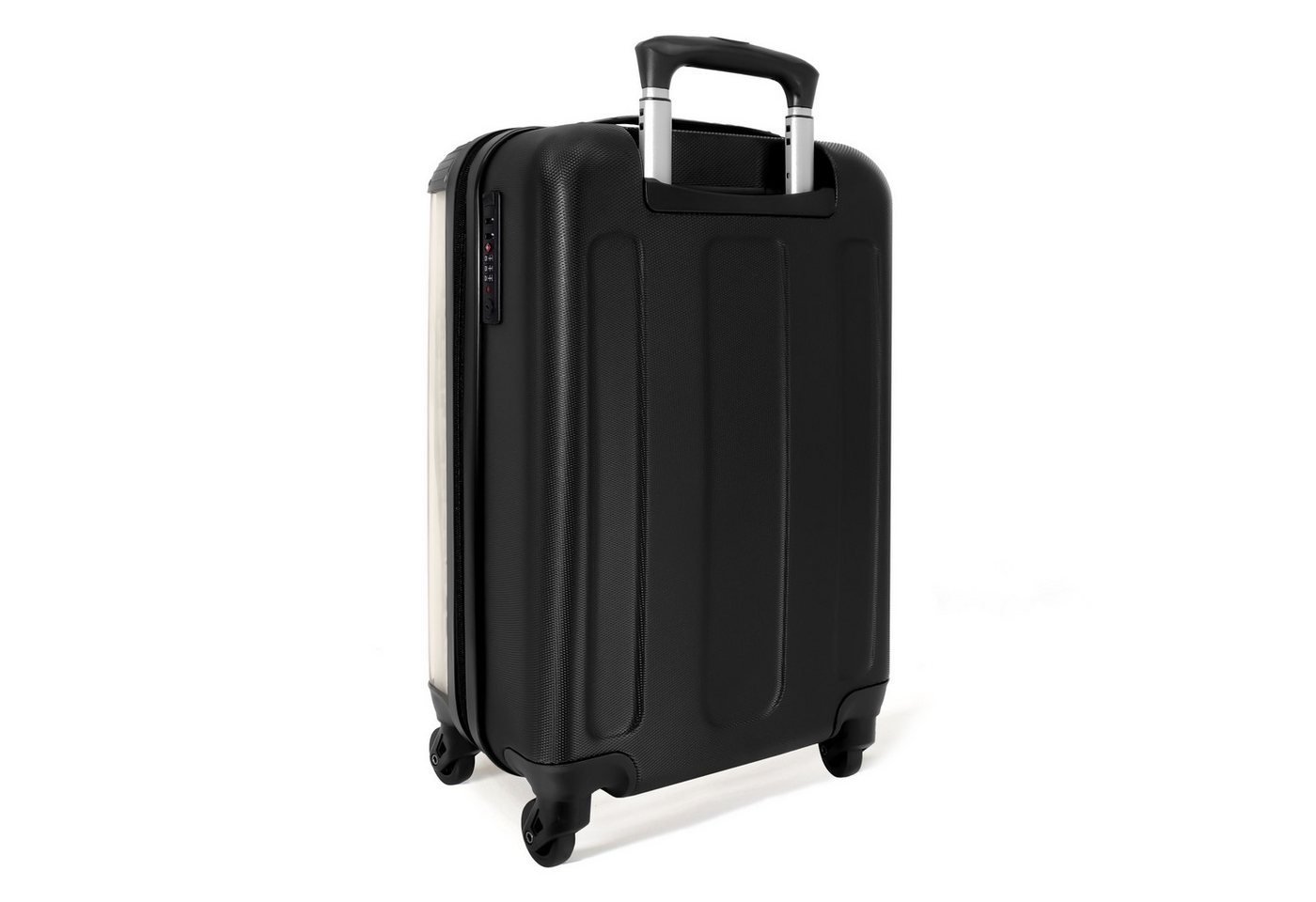 NoBoringSuitcases.com© Kinderkoffer Braun gefleckter Welpe auf beigem Hintergrund 55x35x20cm, 4 Rollen, Kinder Koffer Klein, Trolley Handgepäck, Reisekoffer Bild 2