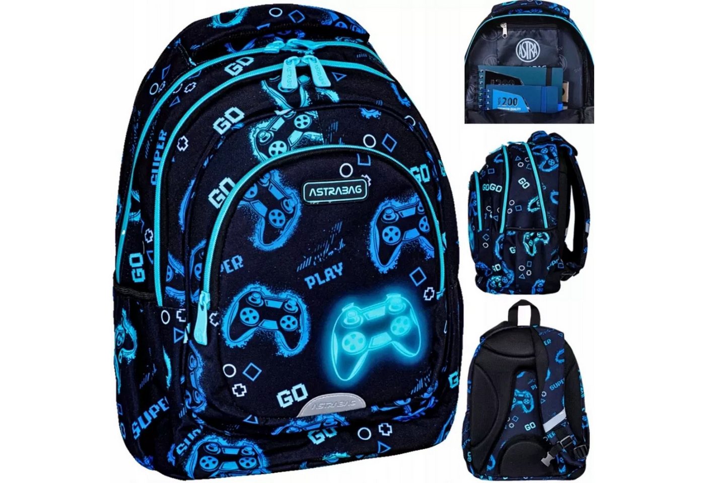 ASTRA Schulrucksack Schulrucksack Jungen 1-3 Klasse Gaming Go Playing AB330 AstraBag Bild 3