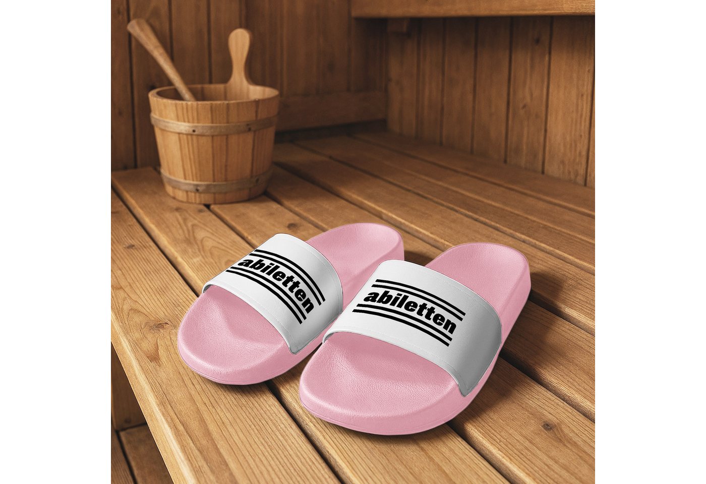 MoonWorks Badeschlappen Damen Abiletten - Abitur Geschenke Schulabschluss Abi - Badesandale Bild 4