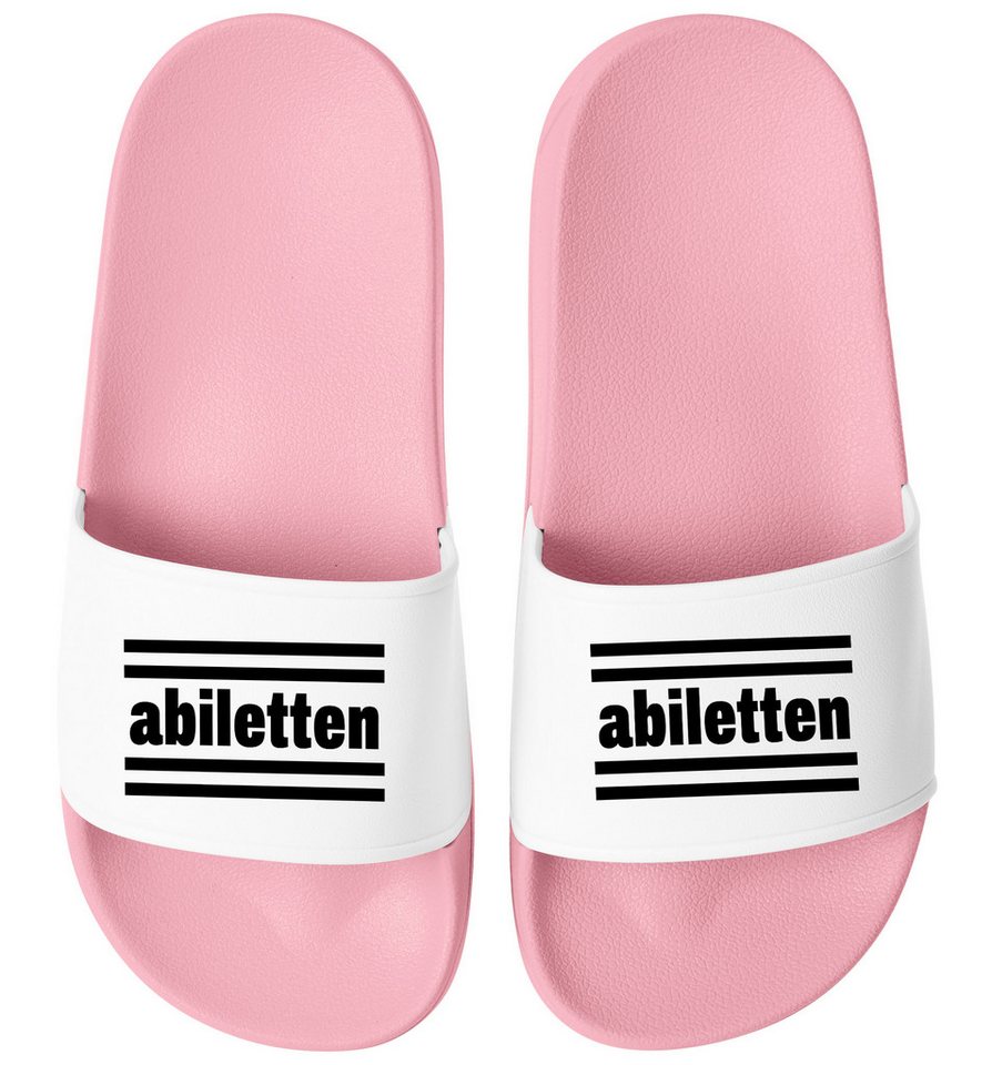 MoonWorks Badeschlappen Damen Abiletten - Abitur Geschenke Schulabschluss Abi - Badesandale Bild 5