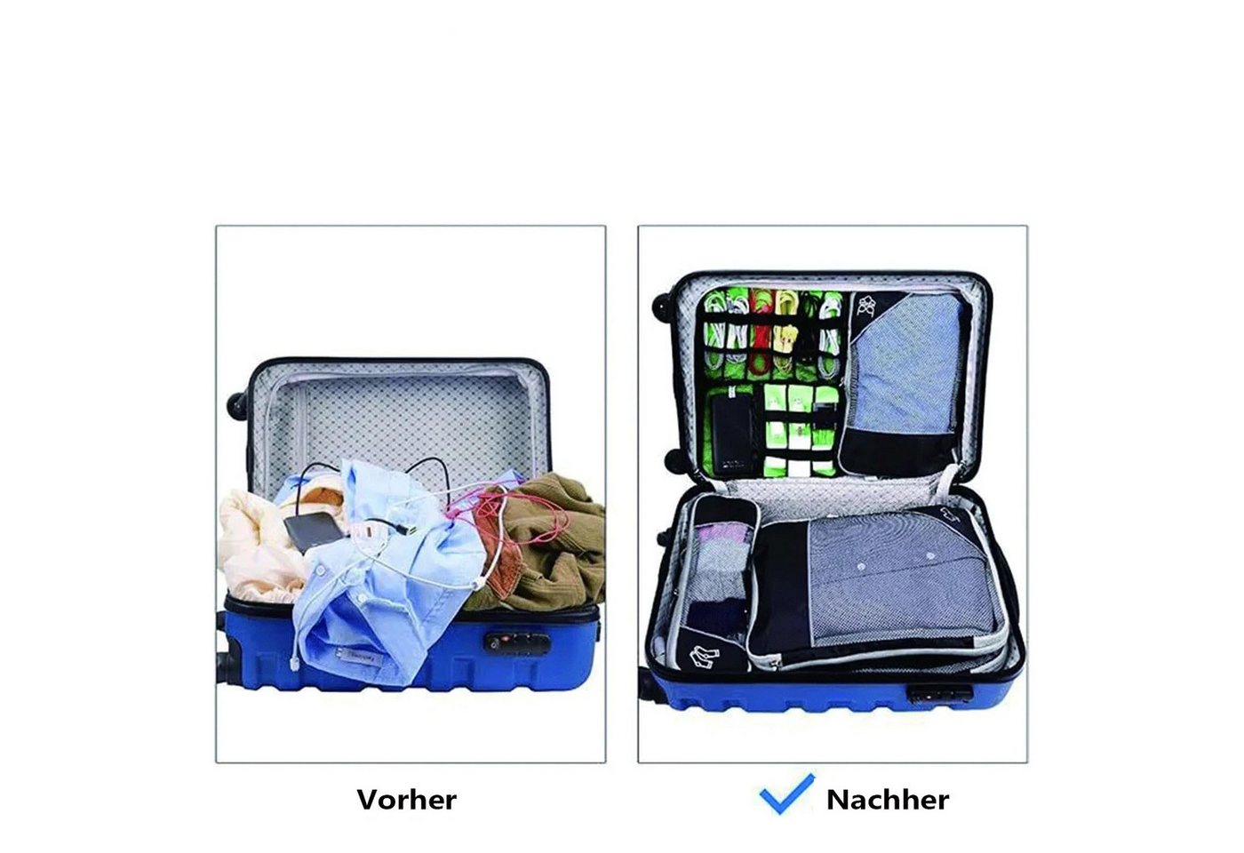 Agger Kofferorganizer Kompressions-Packwürfel / Kompressionswürfel 5 Stück (5-tlg), Reise-Kompressionsbeutel Bild 2