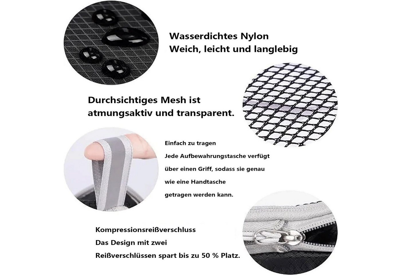 Agger Kofferorganizer Kompressions-Packwürfel / Kompressionswürfel 5 Stück (5-tlg), Reise-Kompressionsbeutel Bild 3
