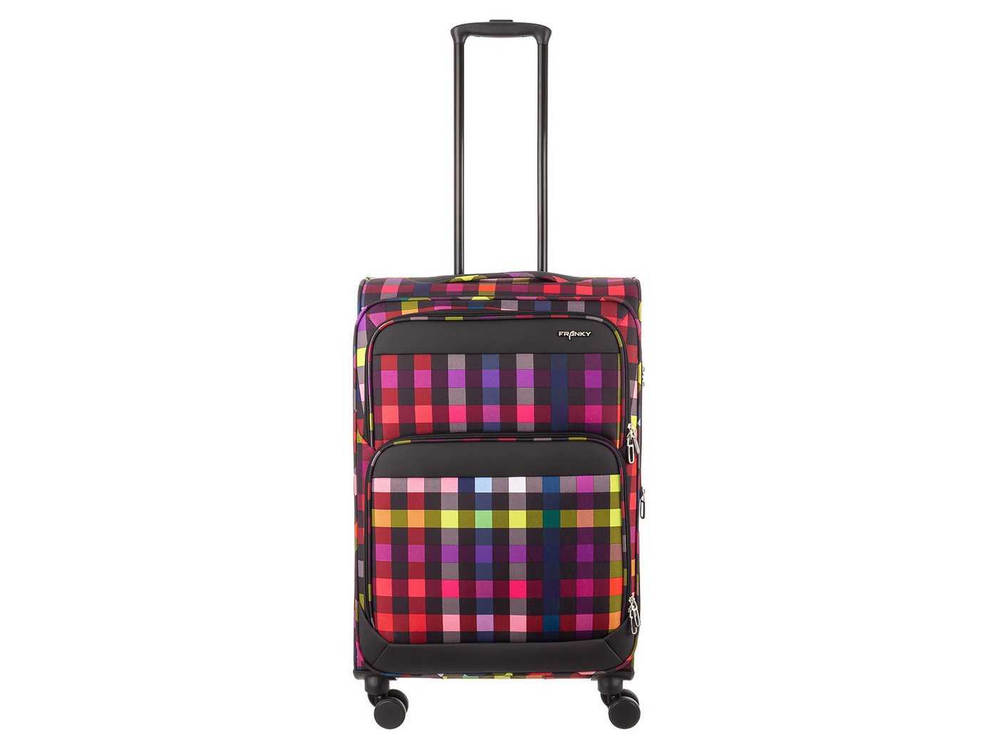 Franky Weichgepäck-Trolley Koffer Gr. M Reisegepäck T27-F Spinner 65er, 4 Doppellenkrollen Rollen, Dehnfalte TSA Schloss Bild 5