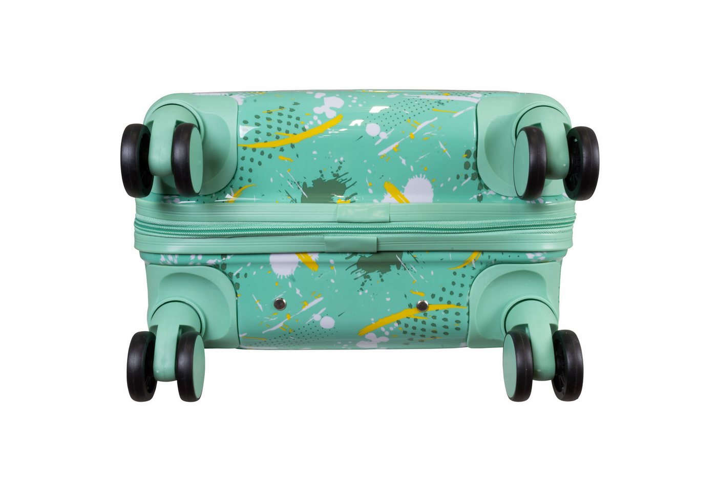 Trendyshop365 Hartschalen-Trolley Koffer Pescara, 4 Motive, 3 Größen, 4 Rollen, Motivdruck - Design, Zahlenschloss, Dehnungsfuge