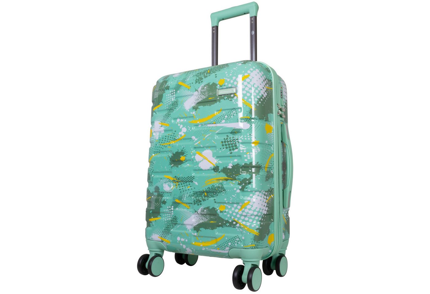 Trendyshop365 Hartschalen-Trolley Koffer Pescara, 4 Motive, 3 Größen, 4 Rollen, Motivdruck - Design, Zahlenschloss, Dehnungsfuge Bild 2