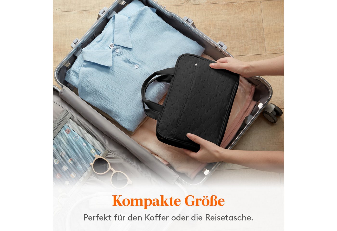 Lifewit Kulturbeutel Reise Kulturbeutel,Kosmetiktasche Kulturtasche zum Aufhängen Organizer (Packung, 1-tlg., 8L,B/H/T 32/23/10.5 cm, 4L,B/H/T 28/19/7.5 cm), Spritzwassergeschützt Bild 2