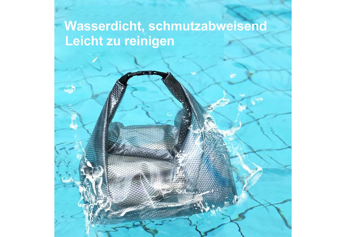 Mutig Kulturbeutel 2 Stück Kosmetiktasche Wasserdicht,Kulturtasche Damen Herren (Groß + Klein Durchsichtig Kulturbeutel,Eva Reise Kosmetik Tasche, Große Strandtasche mit großem Fassungsvermögen, faltbar mit Tragegriff), Geeignet für Reisen, Camping, Strand und Fitnessstudio Bild 3