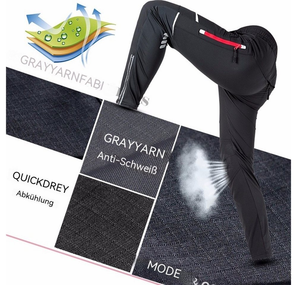 Blusmart Fahrradhose UV-Schutz-Radhose für Frühling und Herbst (Schnelltrocknend winddicht & atmungsaktiv, Laufhose Jogging-Hose Radhose) Für Männer und Frauen Bild 3